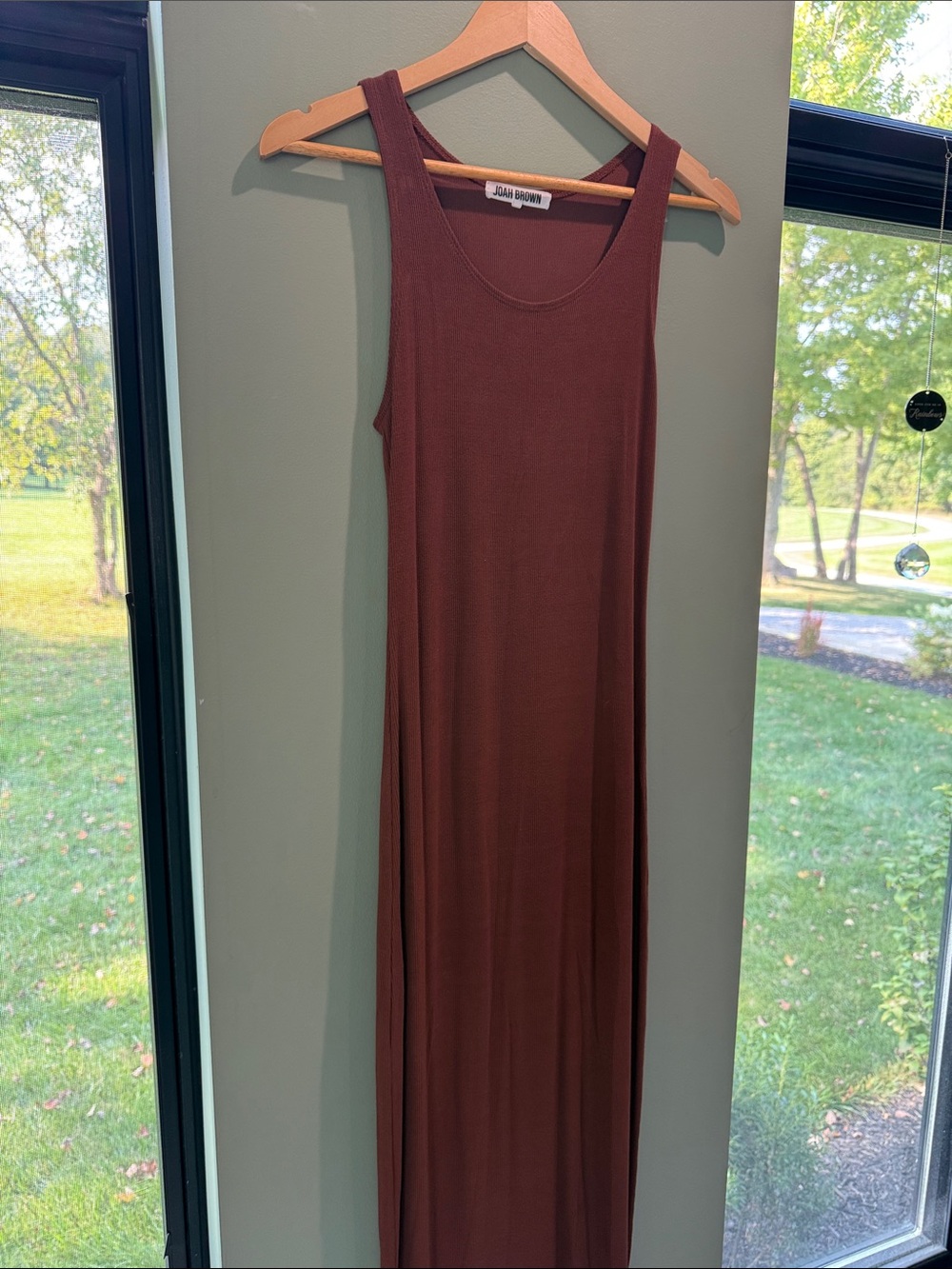 Joah Brown Sleeveless Maxi Dress in Deep Brown